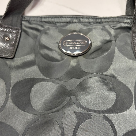 Coach Signature Gray Tote Bag - Picture 2 of 13